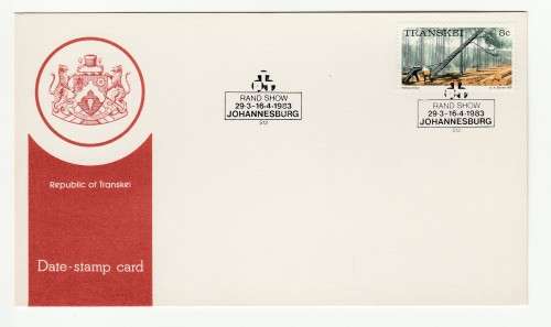 1983 Transkei Johannesburg Rand Show Date-stamp Card S12