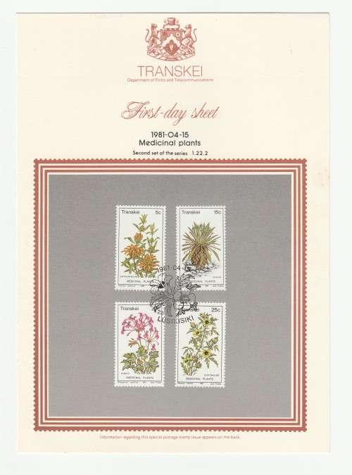 1981 Transkei Medicinal plants First-day Sheet 1.22.2