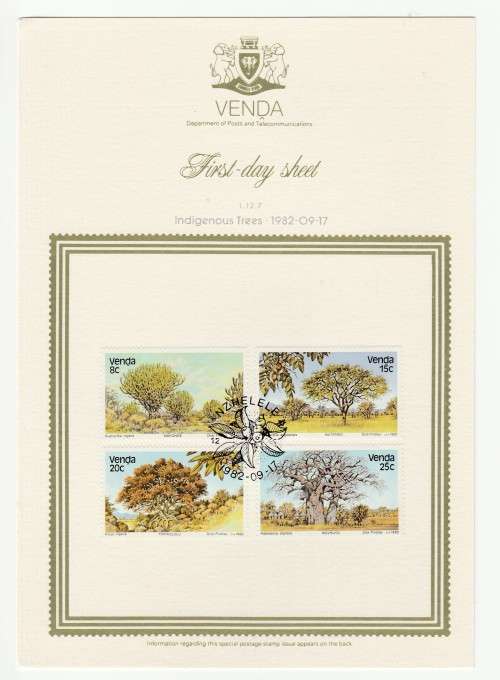 1982 Venda Indigenous Trees First-day Sheet 1.12.7