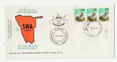 1978 South-West Africa Namibia Election Commemorative Cover
