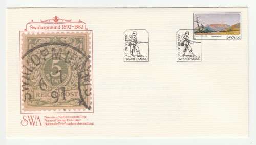 1982 South-West Africa National Stamp Exhibition Commmemorative Cover and Date-stamp Card Set