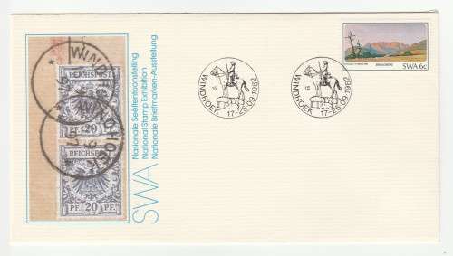 1982 South-West Africa National Stamp Exhibition Commmemorative Cover and Date-stamp Card Set