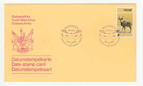 1982 South-West Africa 30 Year Wika Date-stamp Card 13
