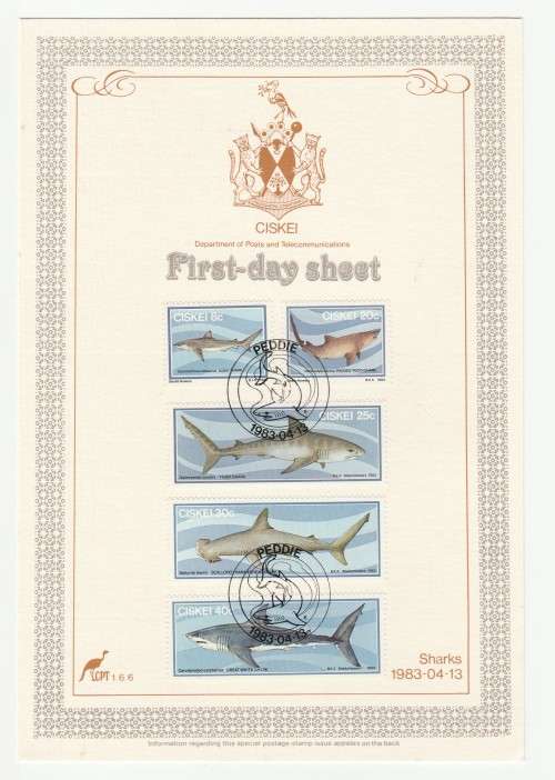1983 Ciskei Sharks First-day Sheet 1.6.6