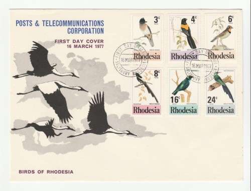 1977 Rhodesia Birds of Rhodesia 16 March 1977 FDC