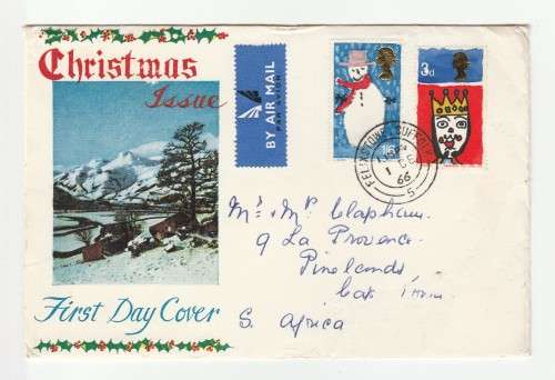 1966 GB Christmas FDC