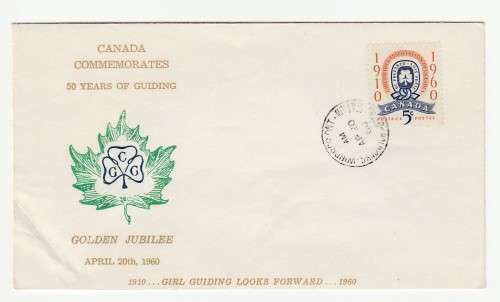 1960 Canada Girls Guides Golden Jubilee Commemorative Cover