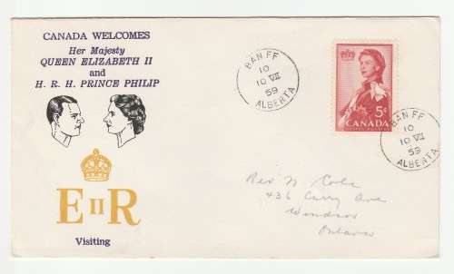 1959 Canada Royal Visit Commemorative Cover
