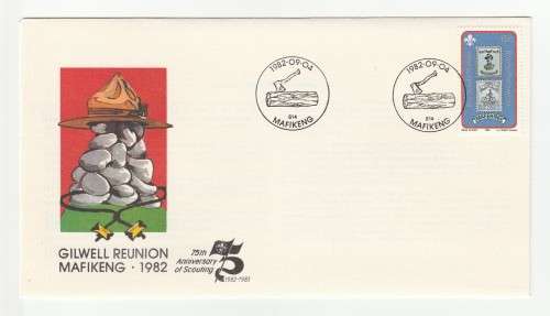 1982 Bophuthatswana 75th Anniversary of Scouting Commemorative Cover and Date-Stamp Card S14 Set