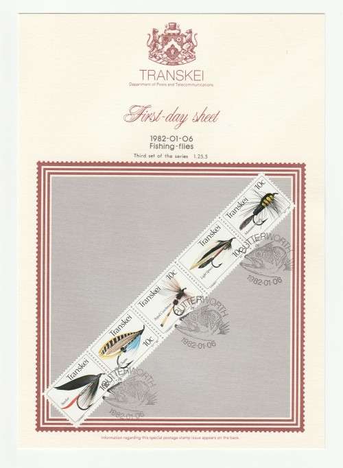 1982 Transkei Fishing-flies Third set of the series First-day Sheet 1.25.5 Starting Butcher