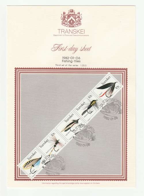 1982 Transkei Fishing-flies Third set of the series First-day Sheet 1.25.5 Starting Blue Charm