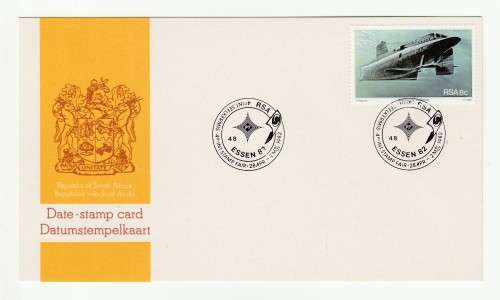 1982 RSA ESSEN 82 4th International Stamp Fair Date-stamp Card 48