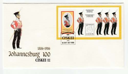1986 Ciskei Johannesburg 100 Ciskei Day Commemorative Cover