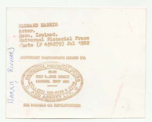 Universal Pictorial Press Photograph Newspaper Archive - Richard Harris - Jul 1982