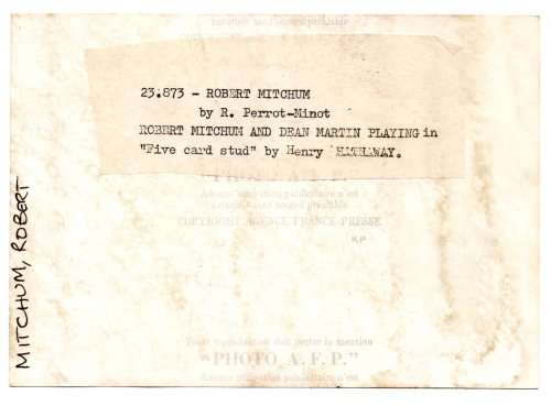 Vintage Press Photograph Newspaper Archive - Robert Mitchum and Dean Martin