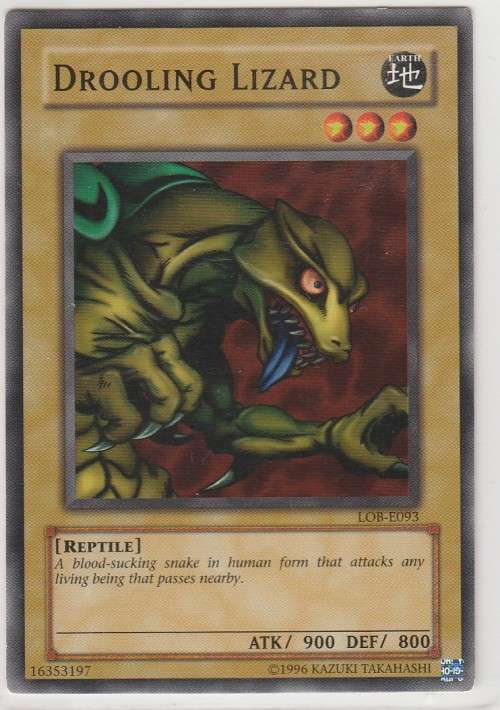 Yu-Gi-Oh! - Drooling Lizard - Legend of Blue Eyes White Dragon (LOB-E093) - Common