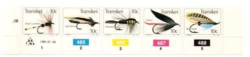 Transkei  1981/01/15 Fishing Flies Crafted in Transkei Control Block