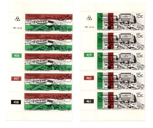 Transkei  1981/010/26 Five Years of Indeoendence Control Block Set