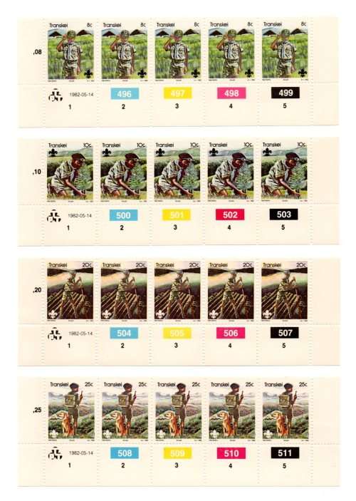 Transkei 1982/05/14 Boy Scouts Control Block Set