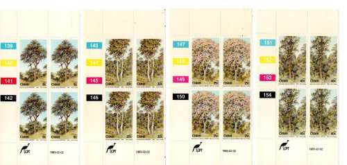 Ciskei 1983/02/02 Indigenous Forest Trees Control Block Set