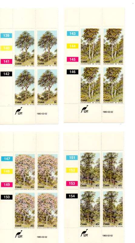 Ciskei 1983/02/02 Indigenous Forest Trees Control Block Set