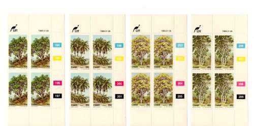 Ciskei 1984/01/06 Indigenous Forrest Trees 2nd set of the series Control Block Set