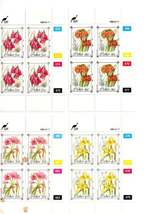 Ciskei 1988/03/17 Endangered and Protected Plants Control Block Set