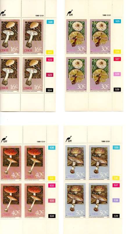 Ciskei 1988/12/01 Poisonous Fungi Control Block Set