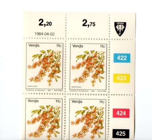 Venda 1984/04/02 Additional Stamp Value First Definitive Series Control Block