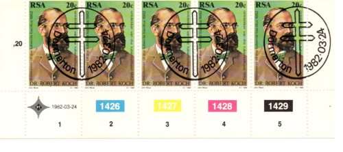 1982 RSA The Battle against Tuberculosis FDC 3.35 and Block Set
