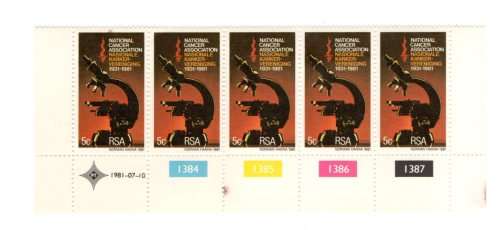 RSA 1981/07/10 The National Cancer Association Of South Africa Control Block Set