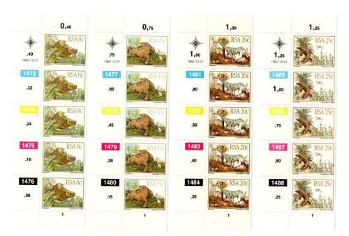 RSA 1982/12/01 Karoo Fossils Control Block Set