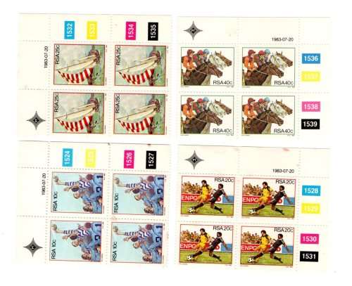 RSA 1983/07/20 Sport in South Africa Control Block Set