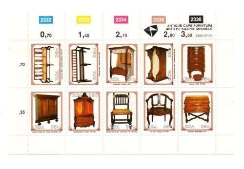 RSA 1992/07/09 Antique Cape Furniture Control Block Set