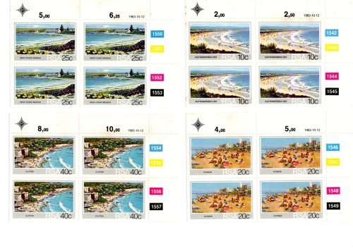 RSA 1983/10/12 Tourism : South African Beaches Control Block Set