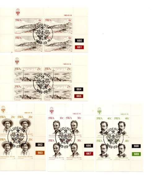 1983 South-West Africa Lüderitz FDC 40 and Blocks