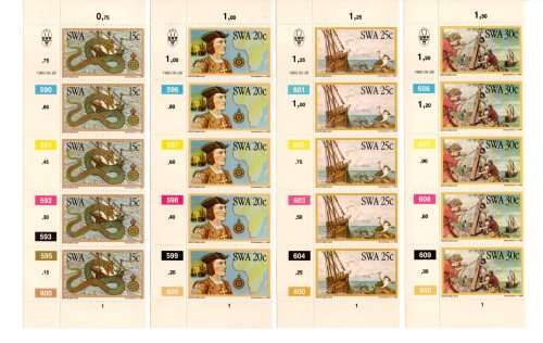 South-West Africa 1982/05/28 Discoveries Control Block Set