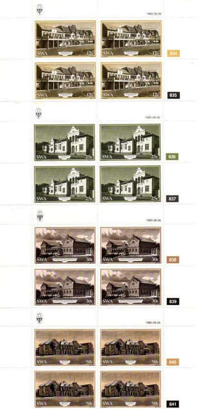 South-West Africa 1985/06/06 Windhoek Buildings Control Block Set