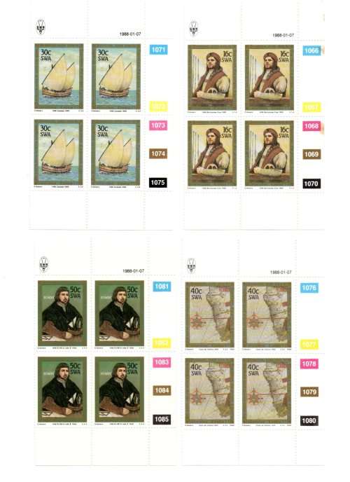 South-West Africa 1988/01/07 Bartolomeu Dias Control Block Set