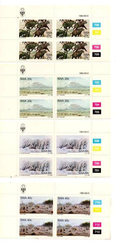 South-West Africa 1983/09/01 Painters Control Block Set