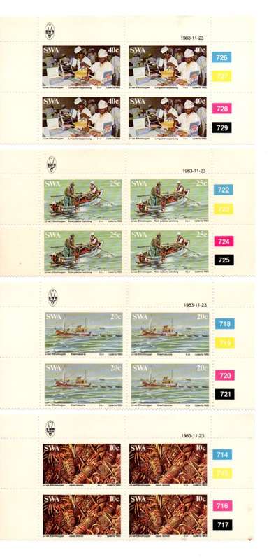 South-West Africa 1983/11/23 Rock Lobster Industry Control Block Set