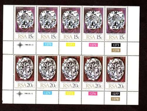 RSA 1980/05/12 World Diamond Congress Control Block Set