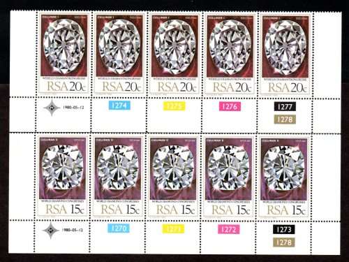 RSA 1980/05/12 World Diamond Congress Control Block Set