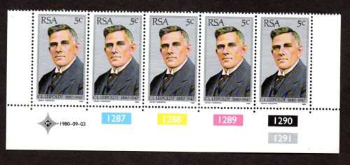 RSA 1980/09/03 Poet C Louis Leipoldt Control Block Set
