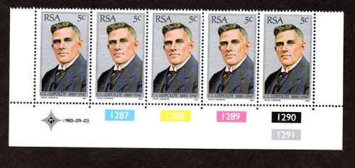 RSA 1980/09/03 Poet C Louis Leipoldt Control Block Set