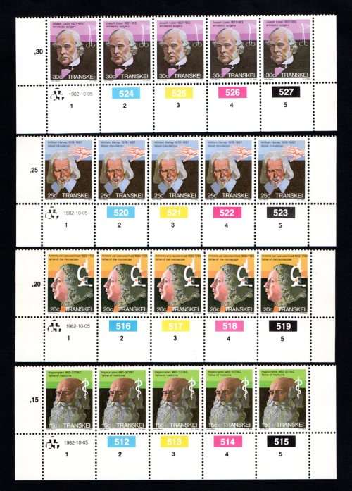 Transkei 1982/10/05 Heroes of Medicine Control Block Set