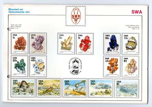 SWA 1989/11/16 Fourth Definitive Series: Mines and Minerals Mounted Set and FDC4.1 Set