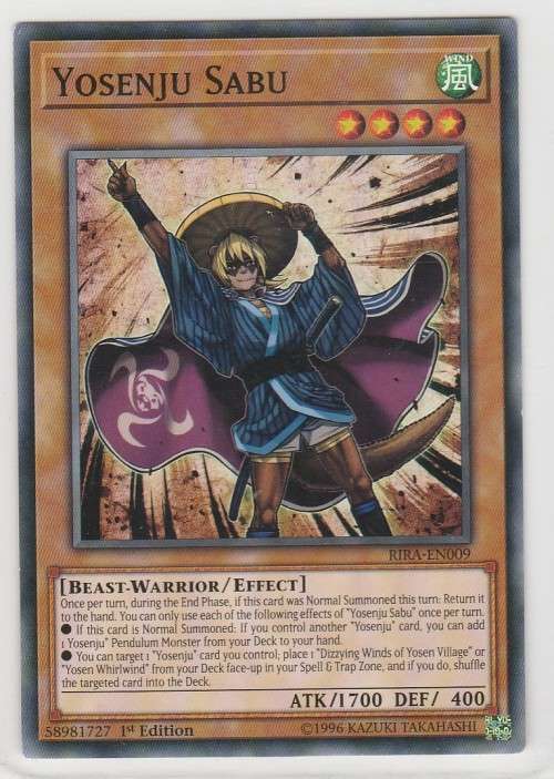 Yu-Gi-Oh! - Yosenju Sabu - Rising Rampage (RIRA-EN009) - Common- 1st Edition