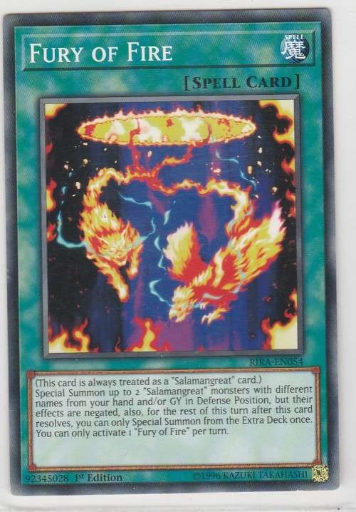 Yu-Gi-Oh! - Fury of Fire - Rising Rampage (RIRA-EN054) - Common- 1st Edition