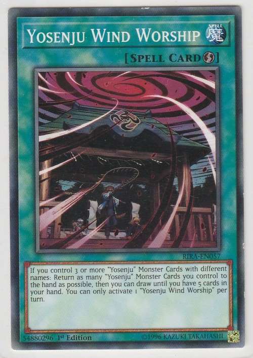 Yu-Gi-Oh! - Ysenju Wind Worship - Rising Rampage (RIRA-EN057) - Common- 1st Edition